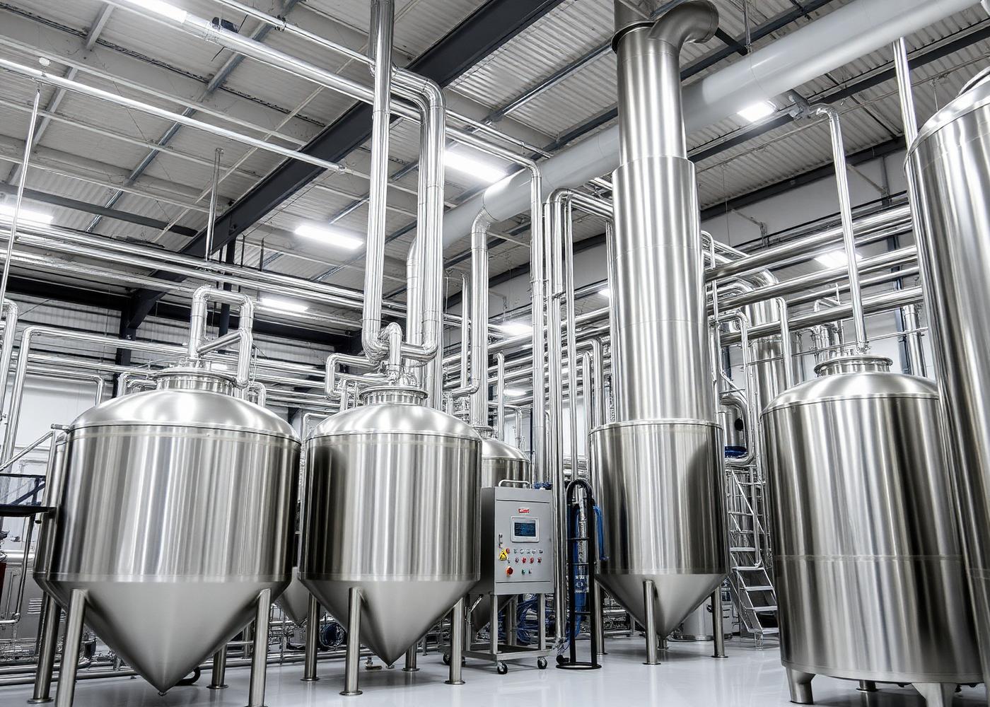 Modern fertilizer manufacturing facility interior